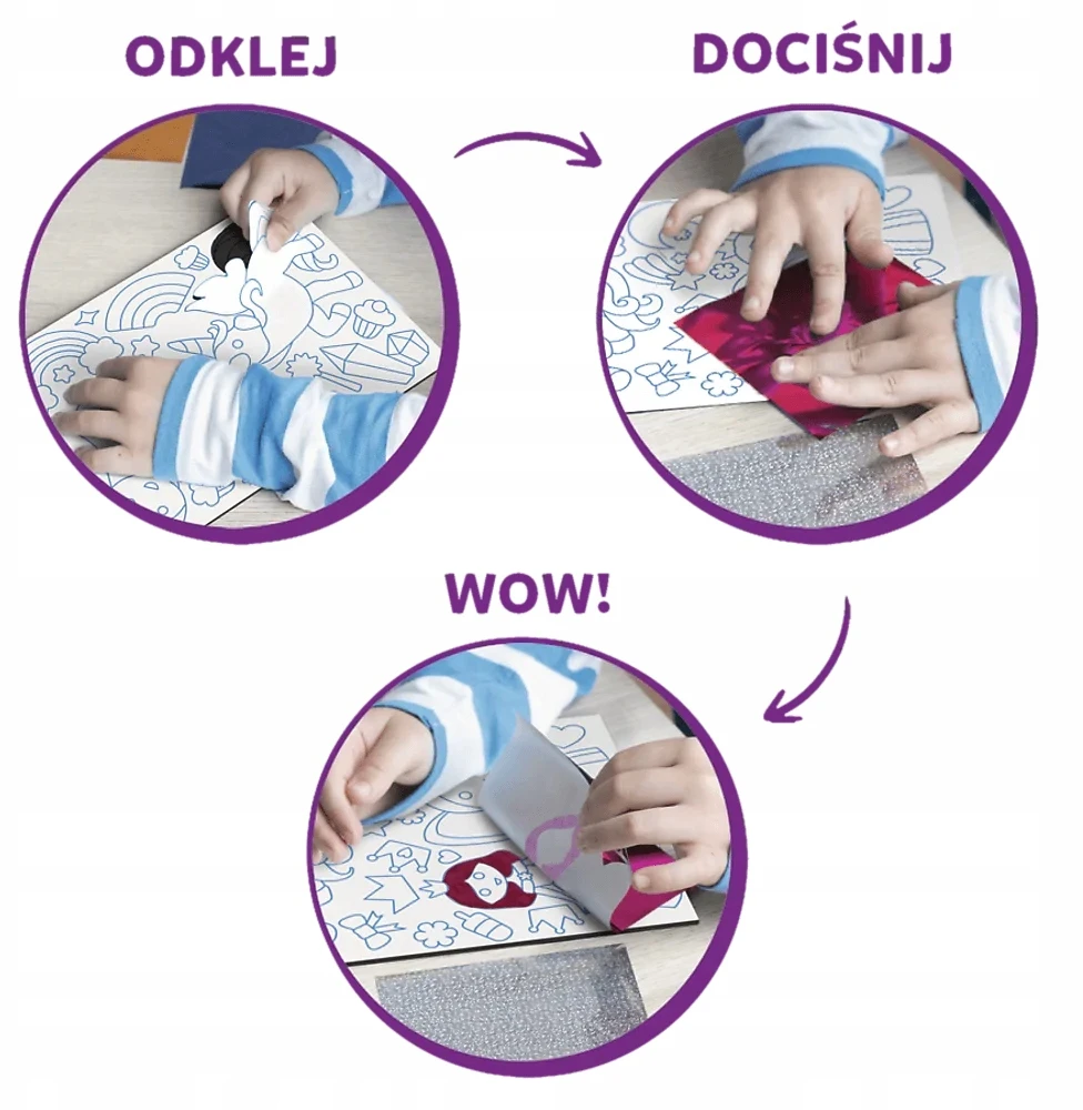 Kūrybinis „Trefl Skillmatics“ rinkinys, folijos linksmybės, vienaragiai ir princesės