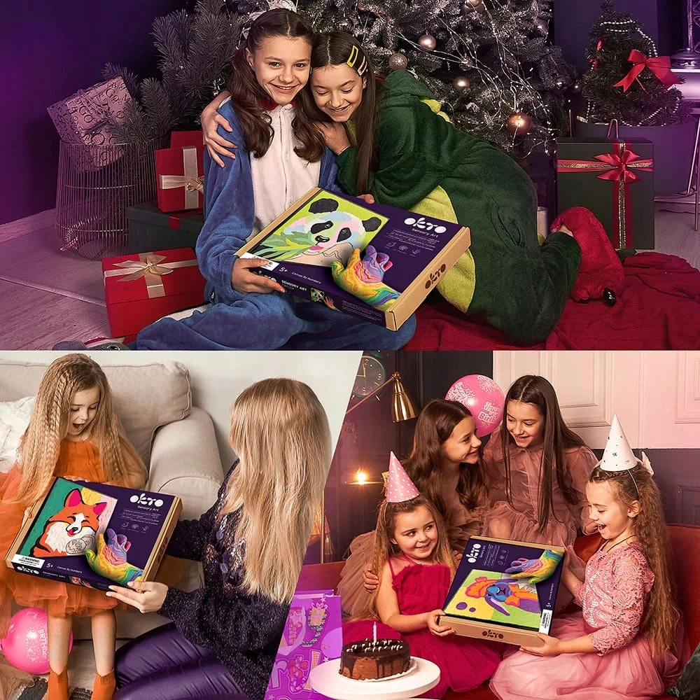 Kūrybiškų meninių triušio paveikslėlių rinkinys, plastilinas, putplasčio kūgis, OKTO