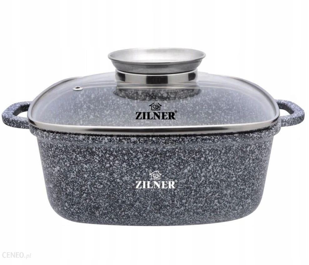 Kvadratinis keramikinis-marmurinis puodas ZILNER ZL-7062 (4,4 l) dujų indukcija