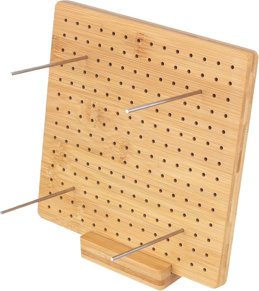 Kvadratinis MEDIENOS Įtempiklis DIDELIS 20X20X15CM NĖRIMO LENTŲ RINKINYS