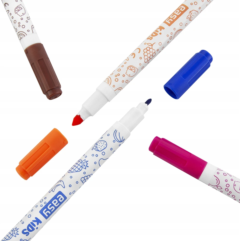 Kvapnūs dvipusiai trinami rašikliai 12 spalvų - Easy Stationery