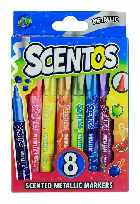Alltoys Kvapnūs metaliniai markeriai 8vnt - Scentos