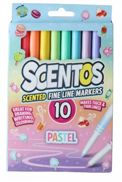 Kvapnūs pasteliniai žymekliai 10vnt - Scentos