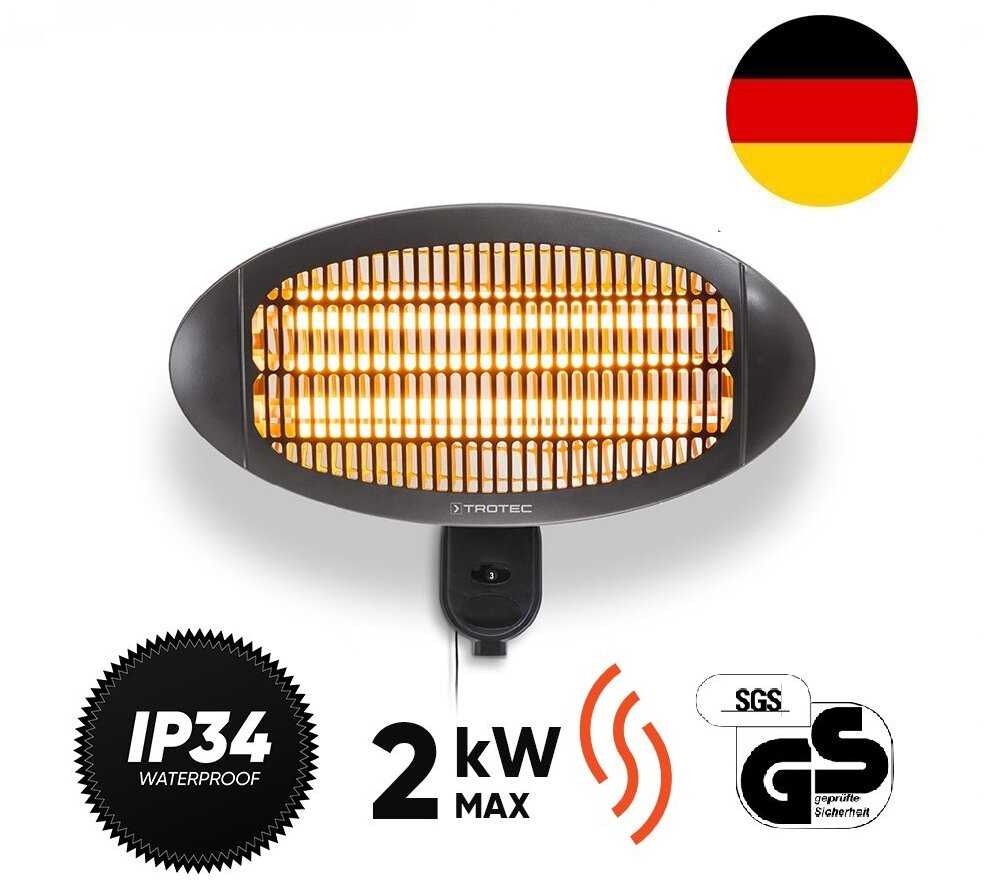 Kvarcinis infraraudonųjų spindulių šildytuvas Trotec IR 2000 S 06-00375