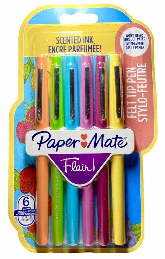 Kvepiančių tušinukų rinkinys piešimui PaperMate Flair Scented 6 (0,7mm) - 2138466