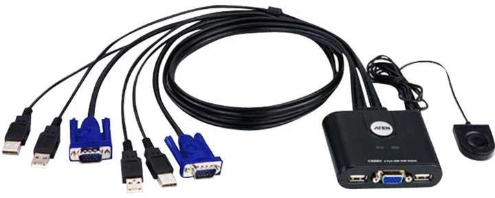 Aten 2 prievadų USB VGA kabelis KVM jungiklis su nuotolinio prievado parinkikliu | Aten | KVM kabelis KVM jungikliai CS22U Ieškoti produkto arba raktinio žodžio 2 prievadų USB VGA kabelis KVM jungiklis su nuotolinio prievado parinkikliu
