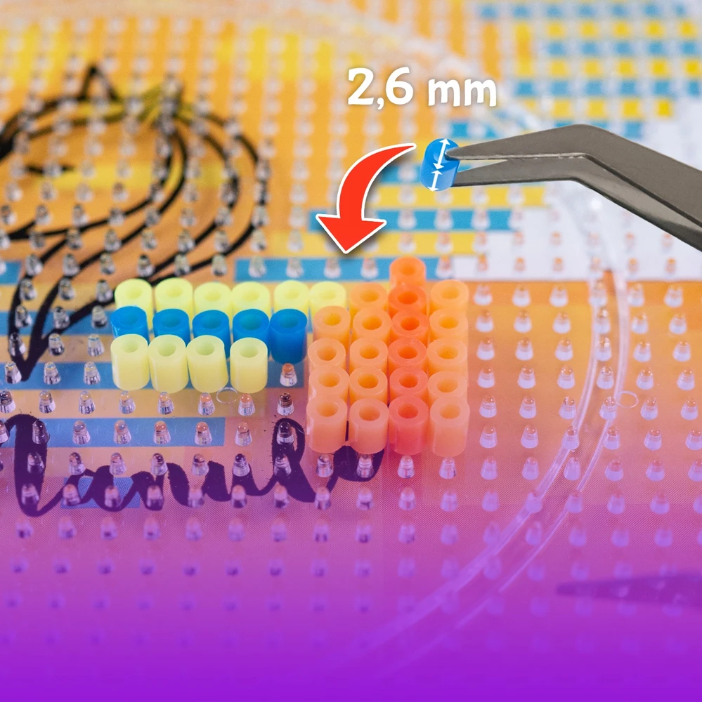 La Manuli 4x mini preso karoliukų pagalvėlės 2,6 mm formų šablonai