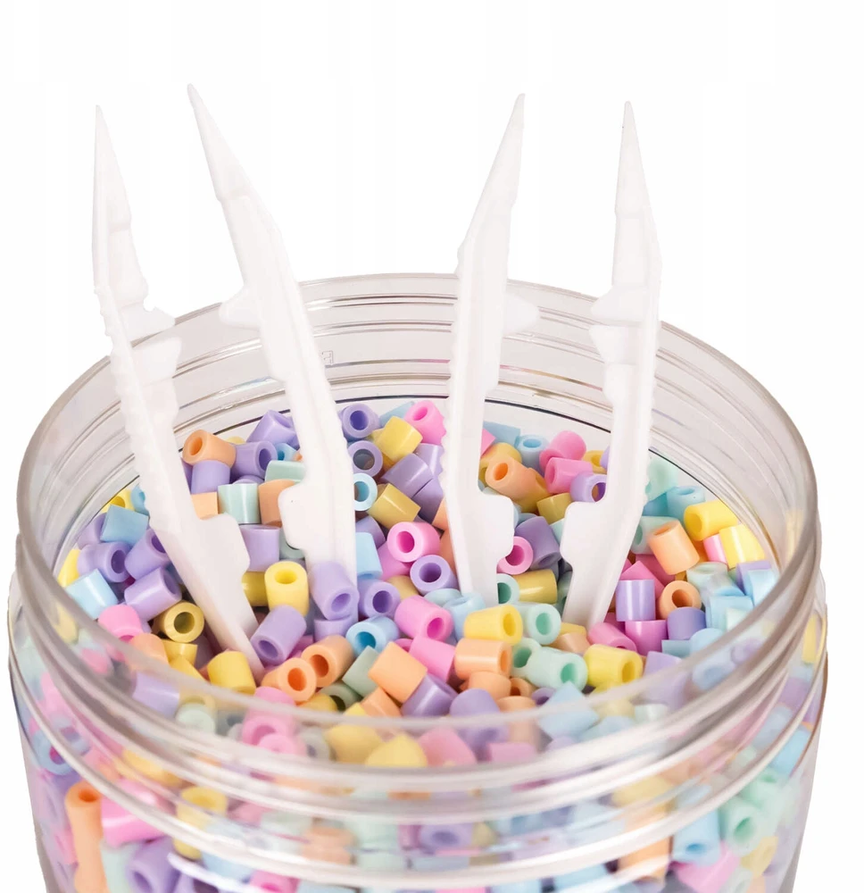 La Manuli Lyginimo karoliukai 5000vnt PASTEL Midi dydis 5mm Stiklainis