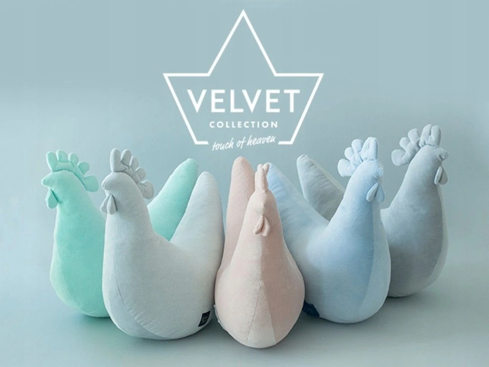 LA MILLOU močiutės DANA VIŠTŲ PAGALVĖ - ROŽINĖ VELVETA