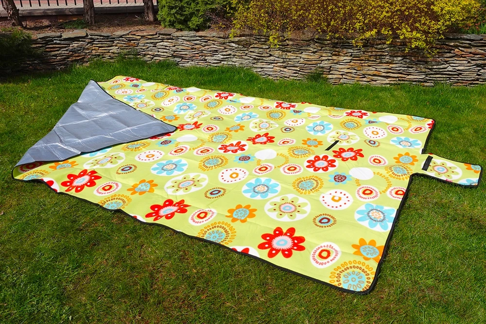 La Veranda Koc Piknikowy Wodoodporna Mata Plażowa 200x200 cm Termo Koc su Zapinką