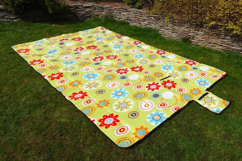 La Veranda Koc Piknikowy Wodoodporna Mata Plażowa 200x200 cm Termo Koc su Zapinką