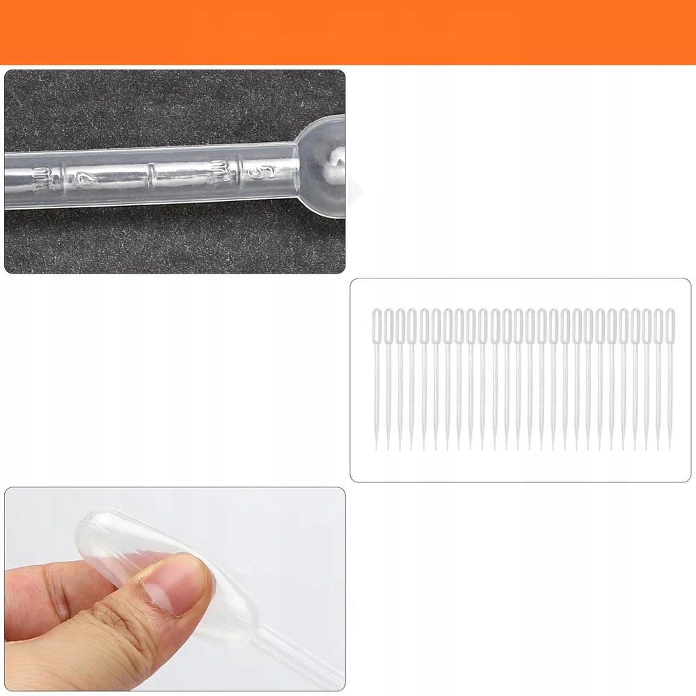 LABORATORINĖ PIPETE 5 ml 50 Vnt. PLASTIKINIŲ VIENkartinių juodų svarstyklių