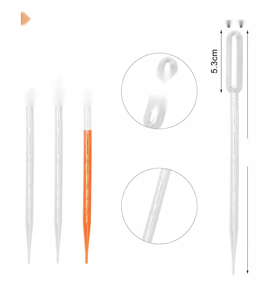 LABORATORINĖ PIPETE 5 ml 50 Vnt. PLASTIKINIŲ VIENkartinių juodų svarstyklių