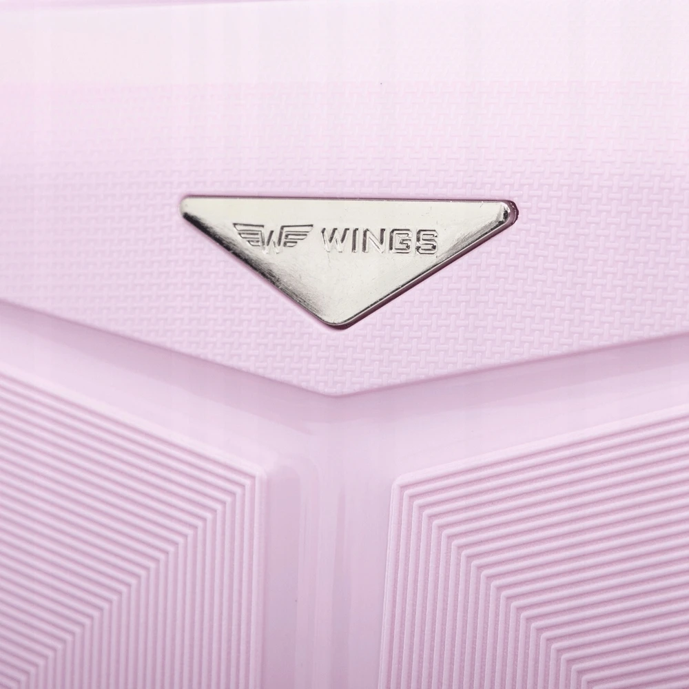 Lagaminas Wings CKT02, S, šviesiai rožinis 55x40x20cm Ryanair ir Wizzair,polipropilenas , TSA spyna