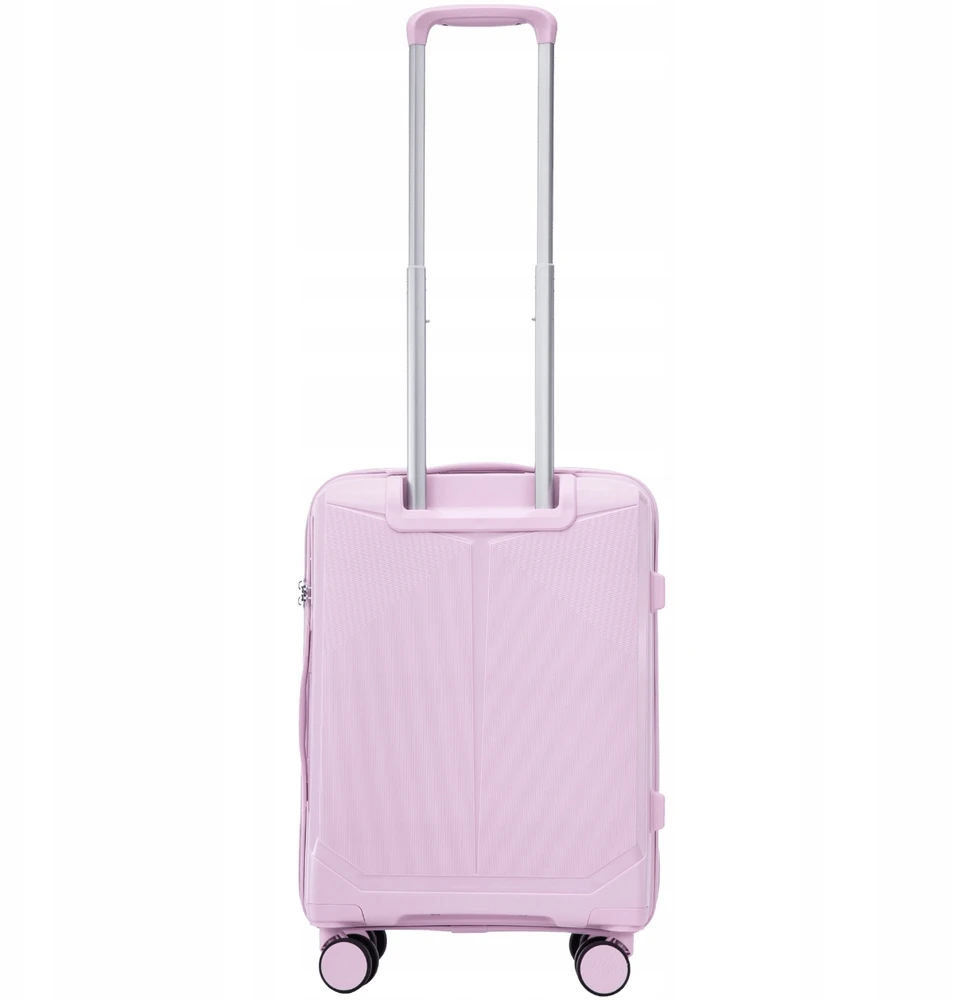 Lagaminas Wings CKT02, S, šviesiai rožinis 55x40x20cm Ryanair ir Wizzair,polipropilenas , TSA spyna
