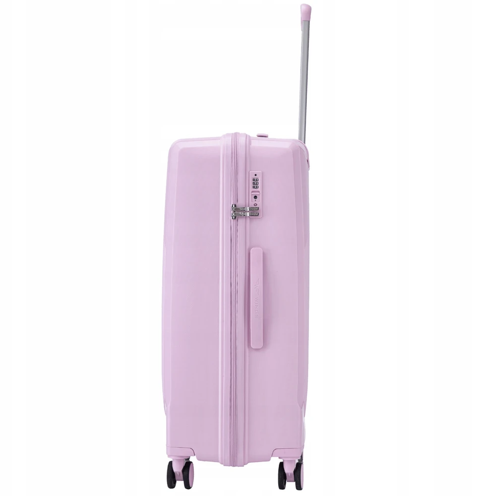 Lagaminas Wings CKT02, S, šviesiai rožinis 55x40x20cm Ryanair ir Wizzair,polipropilenas , TSA spyna