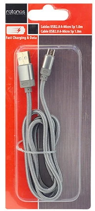 USB Kabelis - LINDY Anthra Line USB 2.0 Type A į B Laidas, M/F, 480Mbps, 0.2 m, Juodas