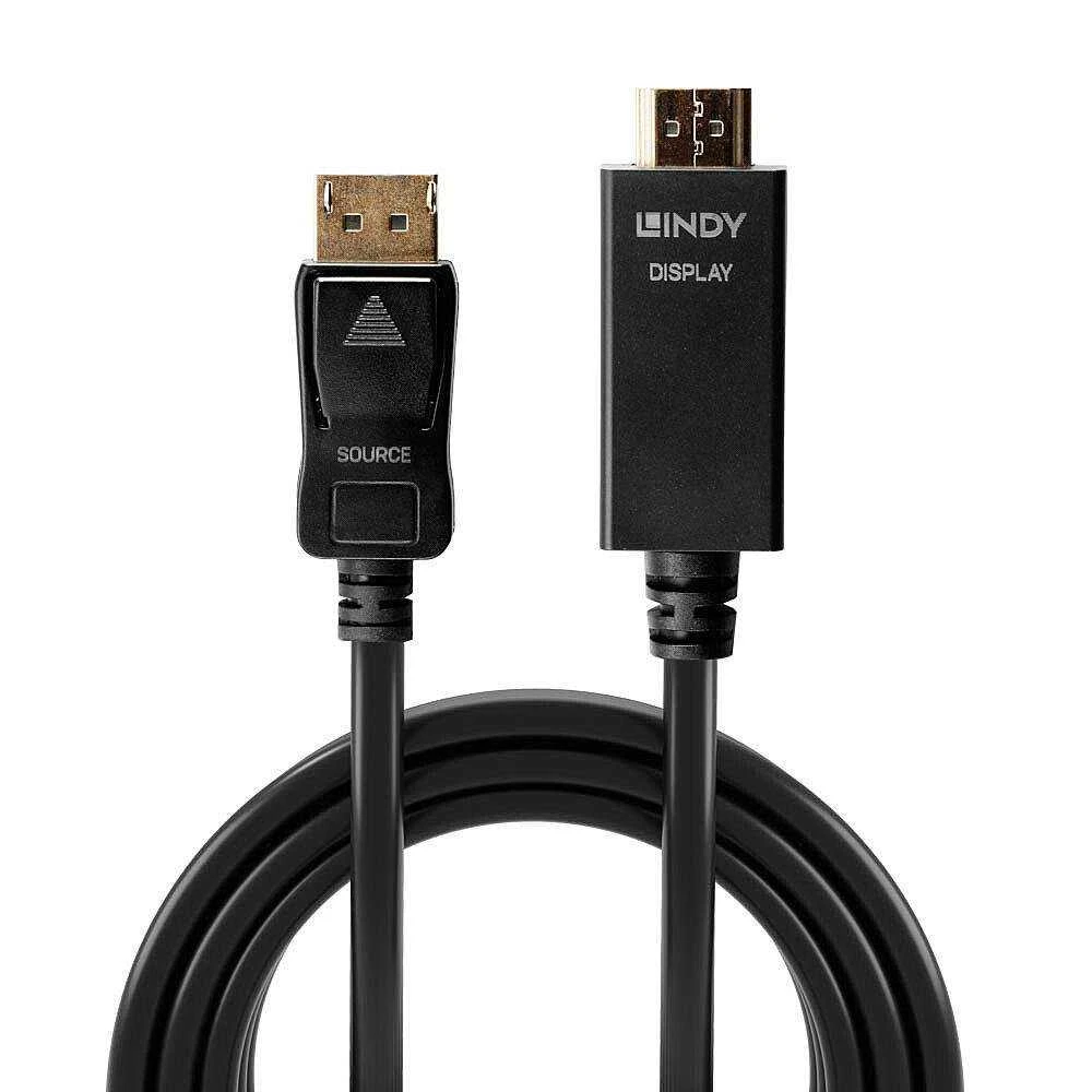 Lindy DisplayPort - HDMI M/M 10.2G 2m juodas 4K UHD 30Hz