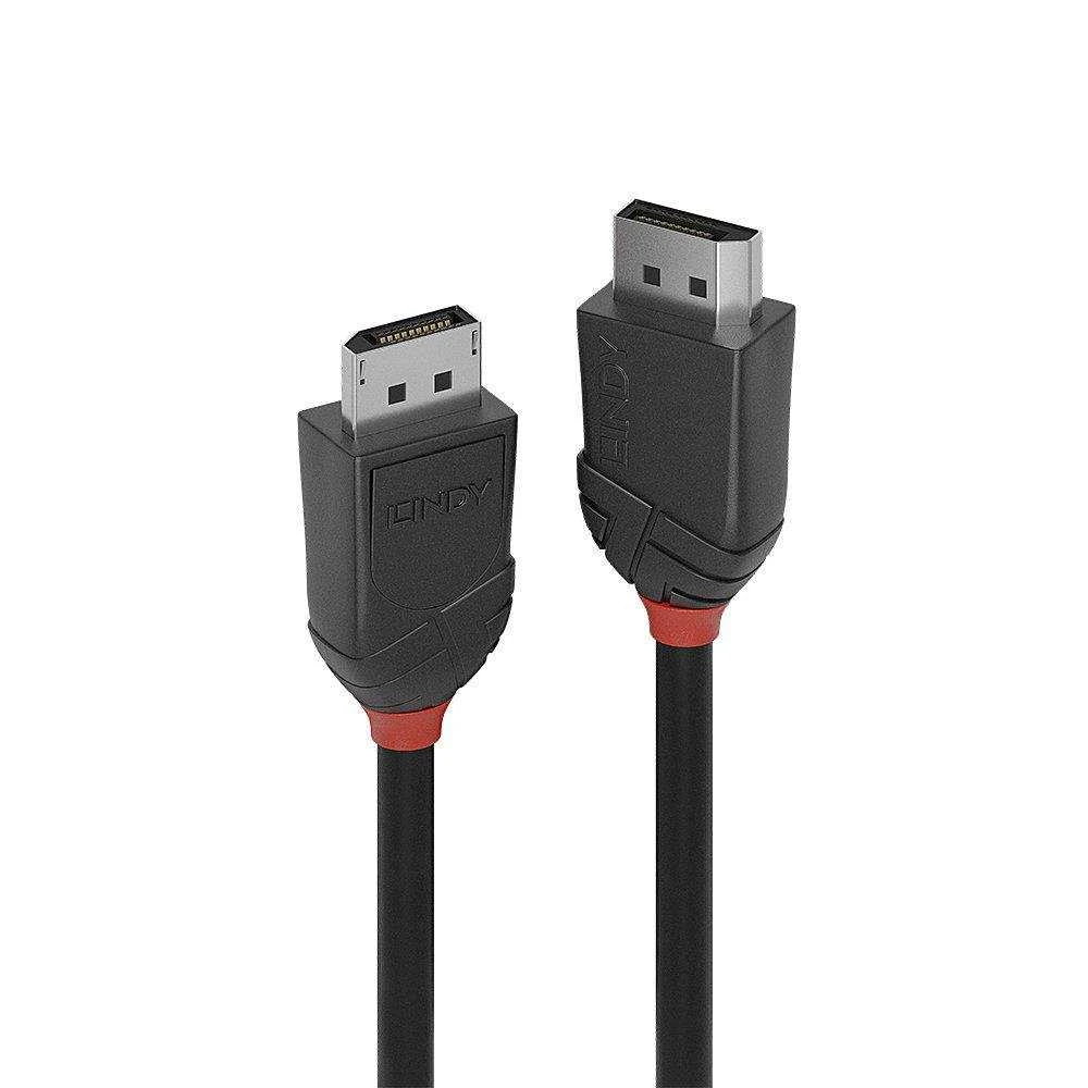 Lindy DisplayPort 1.2, Juodas Line 4K UHD M/M, juoda, 3m