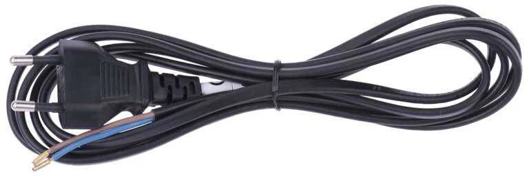 Emos Laidas su elektros kištuku 2m/2x0.5mm juodas