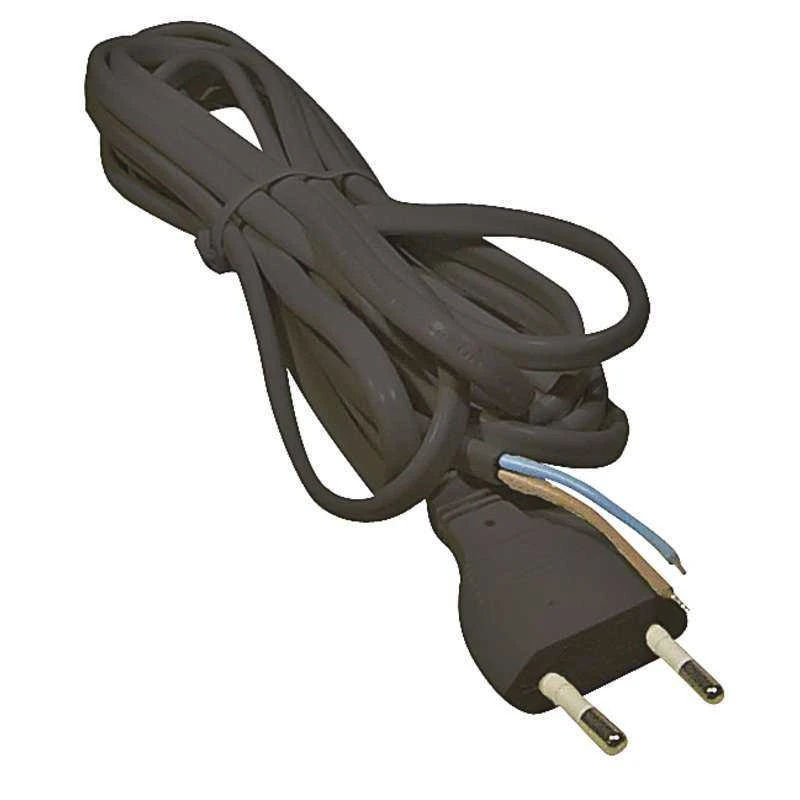 Emos Laidas su elektros kištuku 2m/2x0.5mm juodas