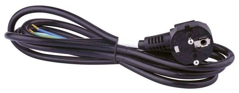 Emos Laidas su kištuku, 2 m, 3G1,5 mm, juodos sp.