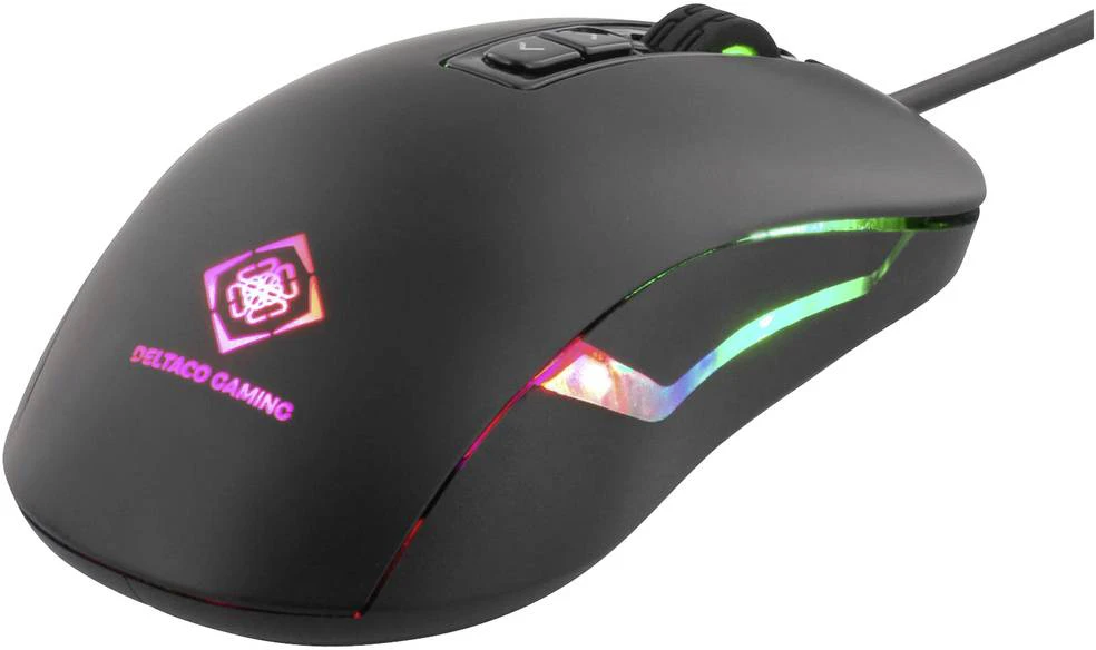 Pelė DELTACO GAMING su laidu 800-2000 DPI, 125 Hz, LED, USB, juoda / GAM-029