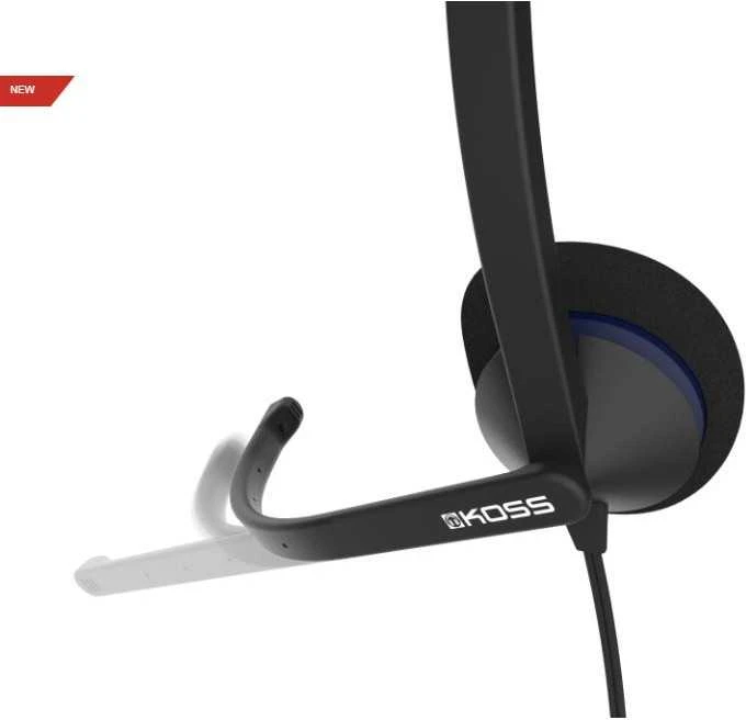 Koss | Ausinės | CS195 USB | su laidu | Ant ausų uždedamos | Mikrofonas | Juodas