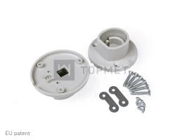 LED juostos profilio OVAL20 laikikliai montavimui, pilki.