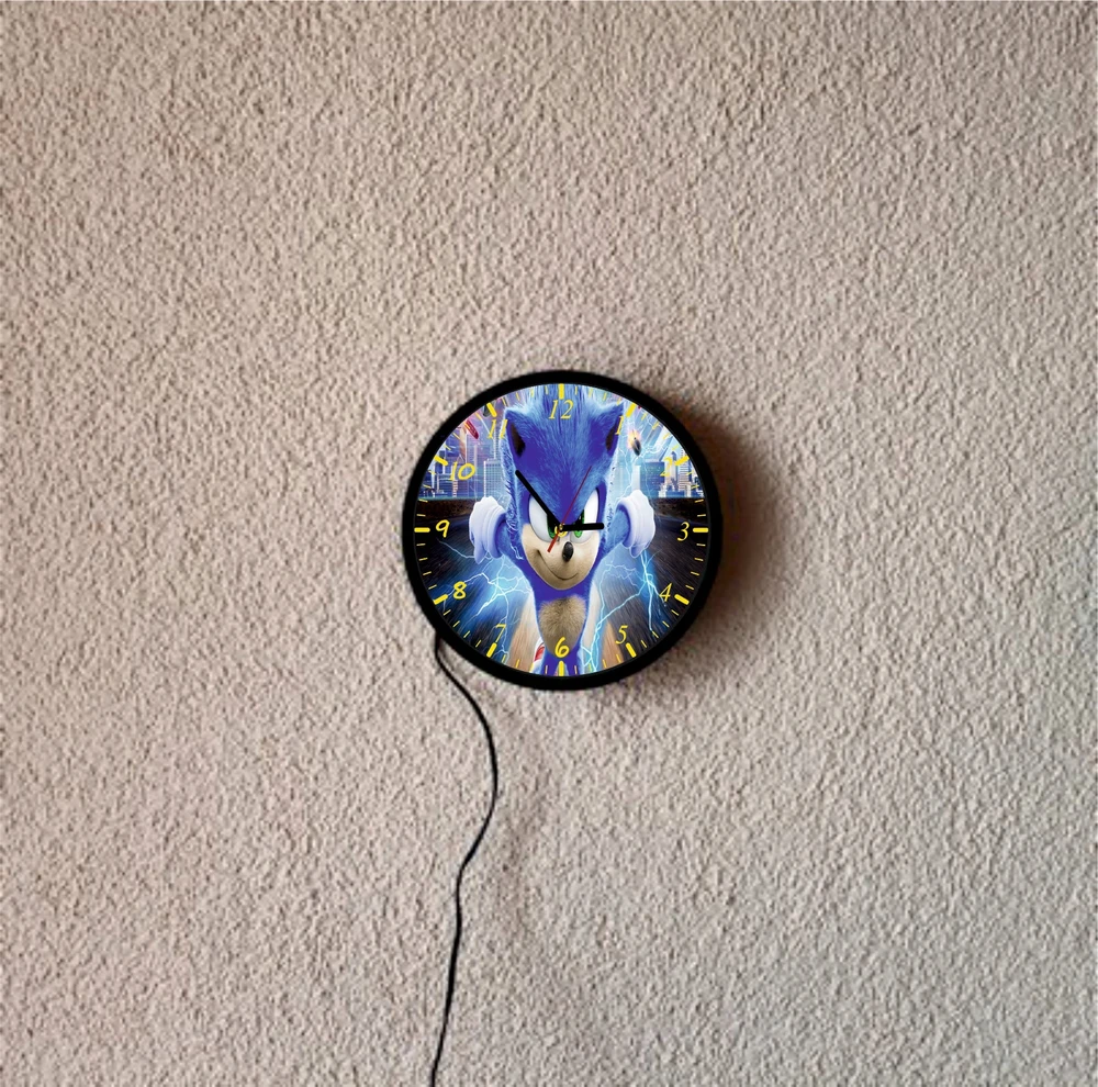 Laikrodis lampka nocna SONIC różne wzory