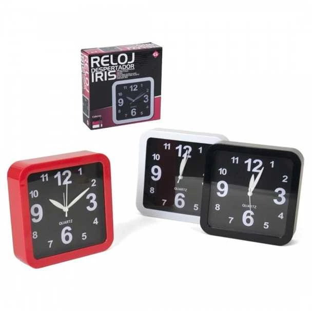 Decorlife Be Prekinio Zenklo Laikrodis stalinis ir žadintuvas Iris 15x15cm
