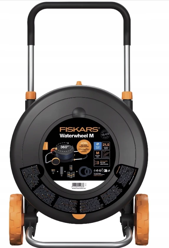 Fiskars Laistymo ratas su žarna 15m