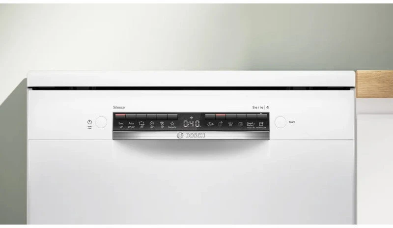 Bosch SMS4HVW00E Serija 4, Laisvai statoma indaplovė, 60 cm, Balta