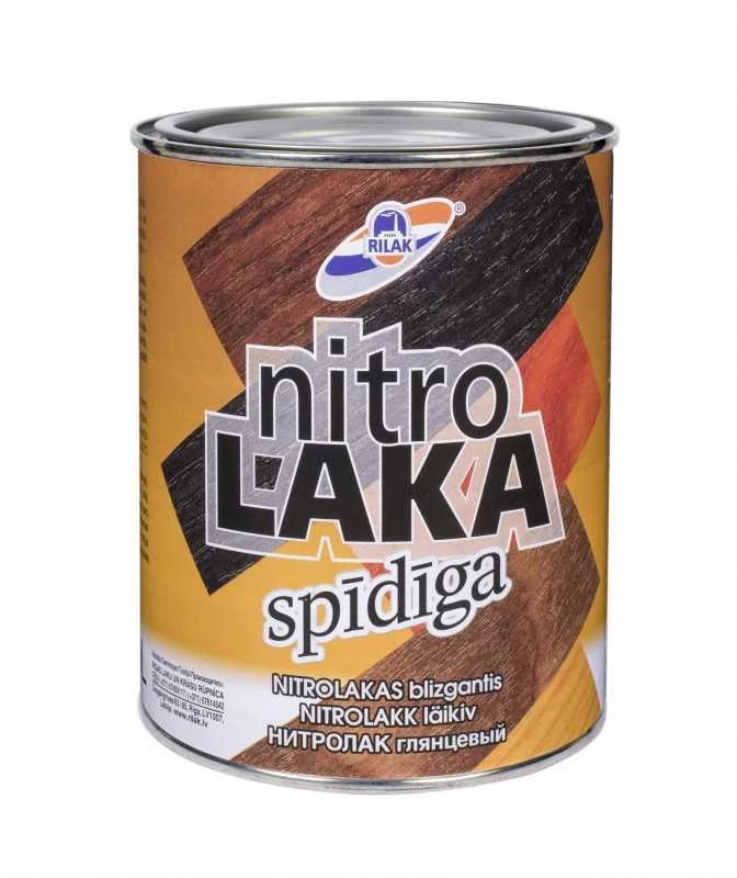 Greitai džiūstantis lakas RILAK NITRO pusiau matinis 450 ml.
