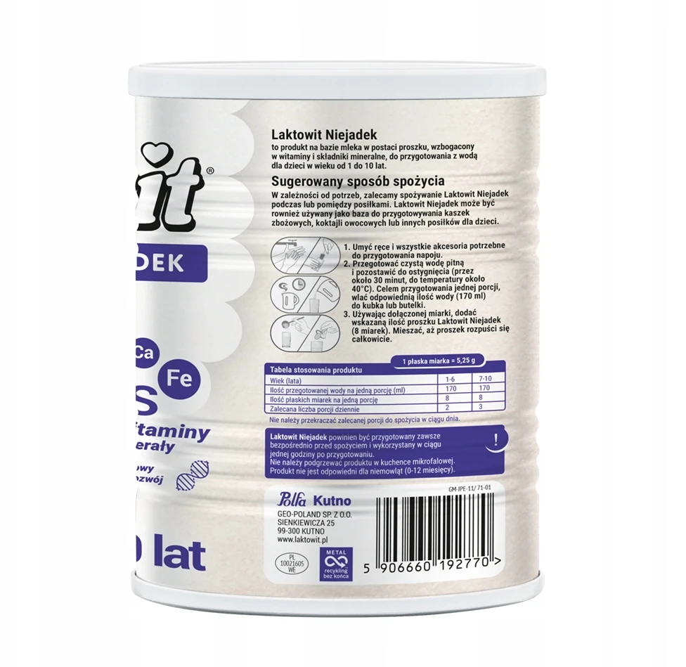 Laktowit picky eater 400g - pienas išrankiems 1-10 metų amžiaus