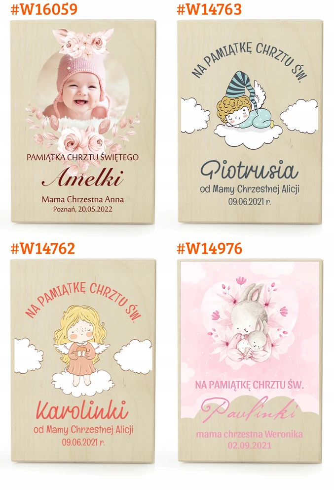 Lamart BAPTISM dovanų stalo įrankiai ENGRAVED vienerių metų PRINT