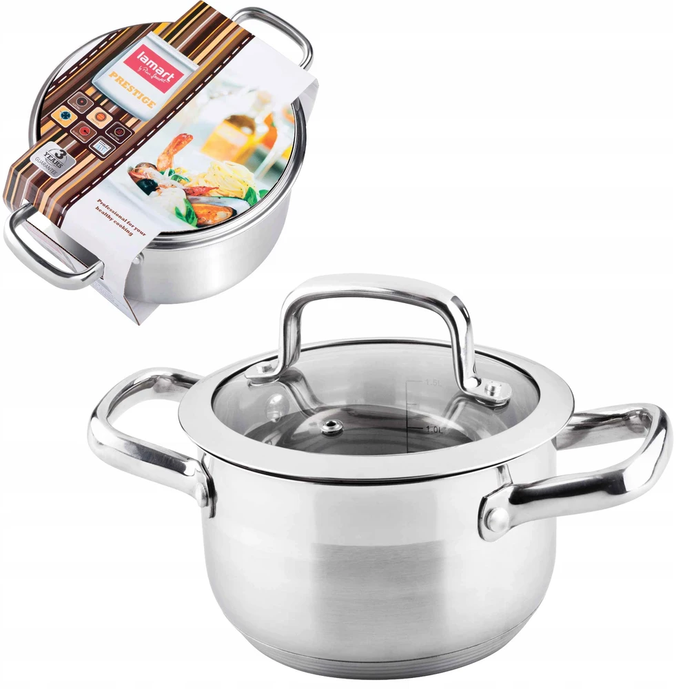 Lamart PRESTIGE LTSS1695 puodas, dangtis 16 cm, 1,8L