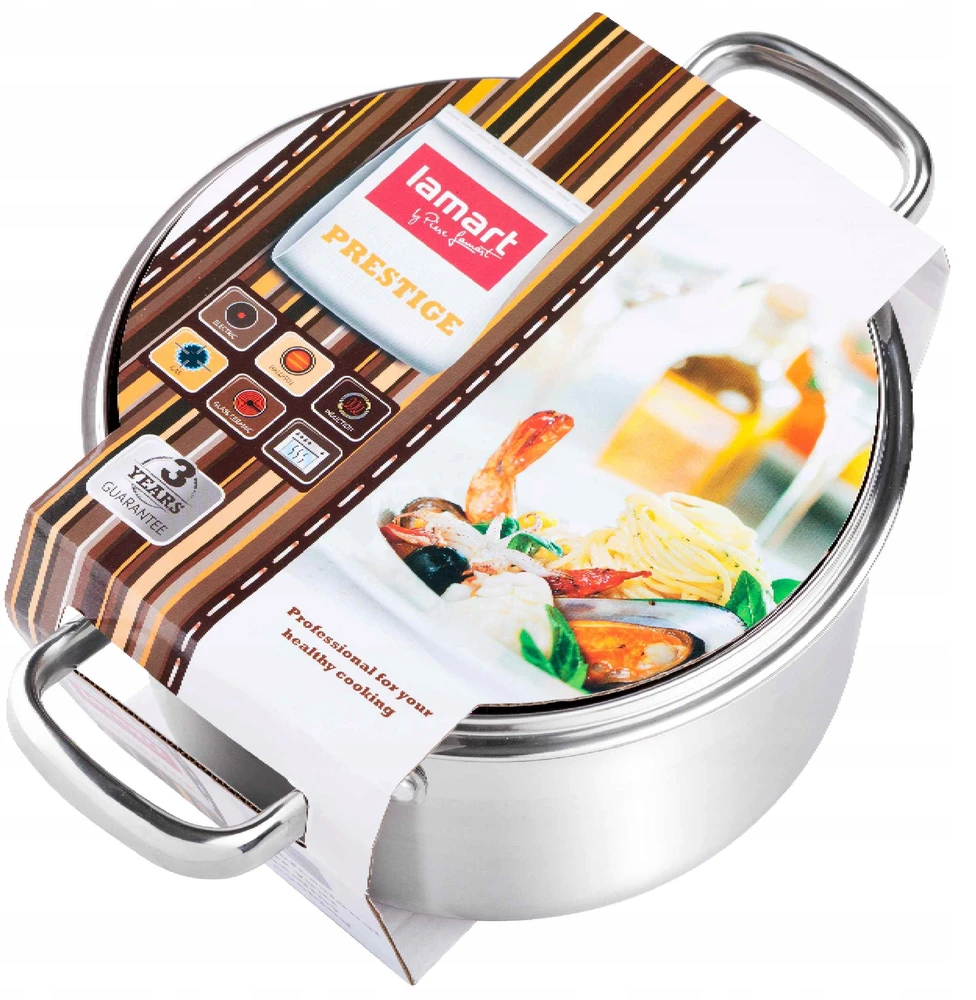 Lamart PRESTIGE LTSS2413 puodas, dangtis 24 cm, 5,8L
