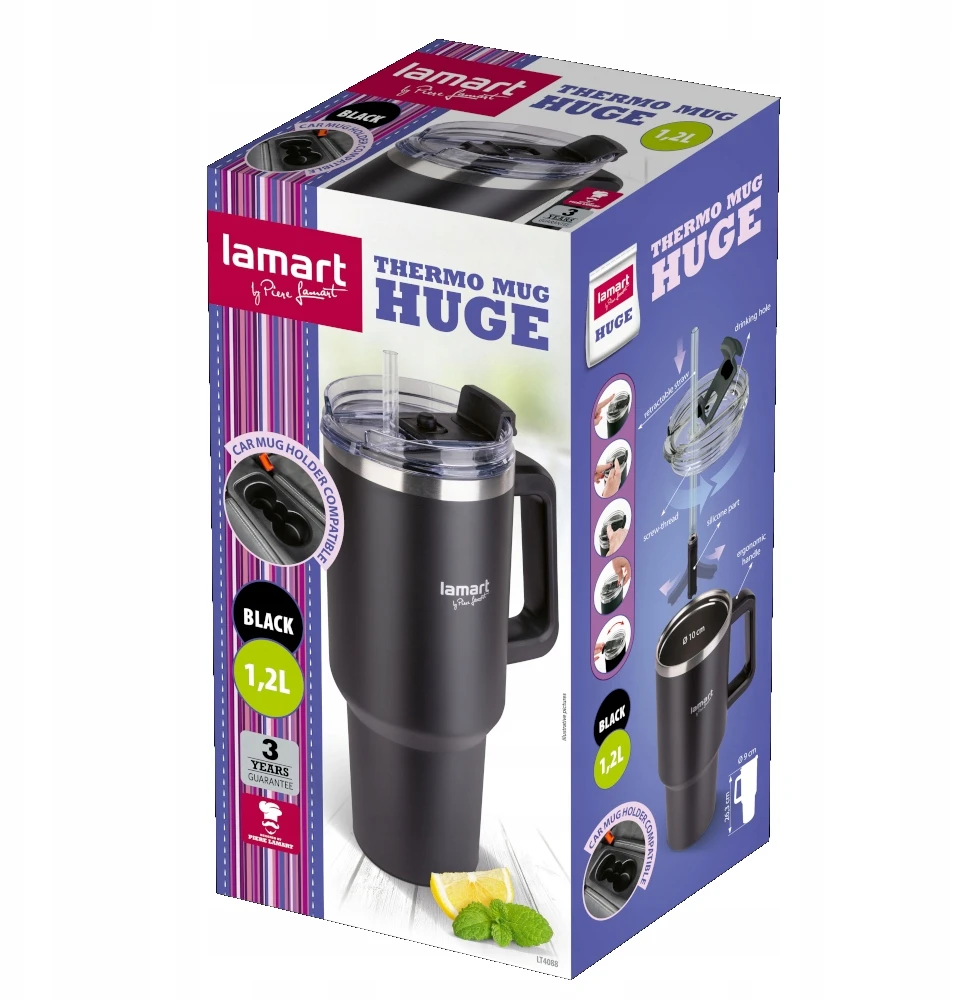 Lamart termosinis puodelis Huge LT4088, 1200 ml