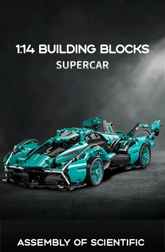 Lambo V12 Vision GT 1314 PCS TECHNIC Statybiniai blokai Sportinis modelis Kūrybinės pramogos