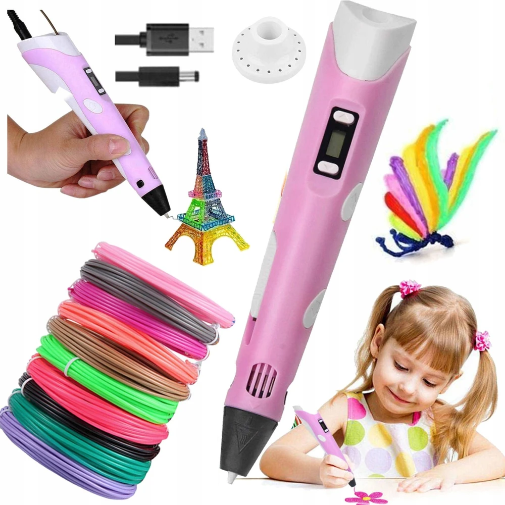 Lamex 3D rašiklio rinkinys Creative Filament 109m papildymas vaikams