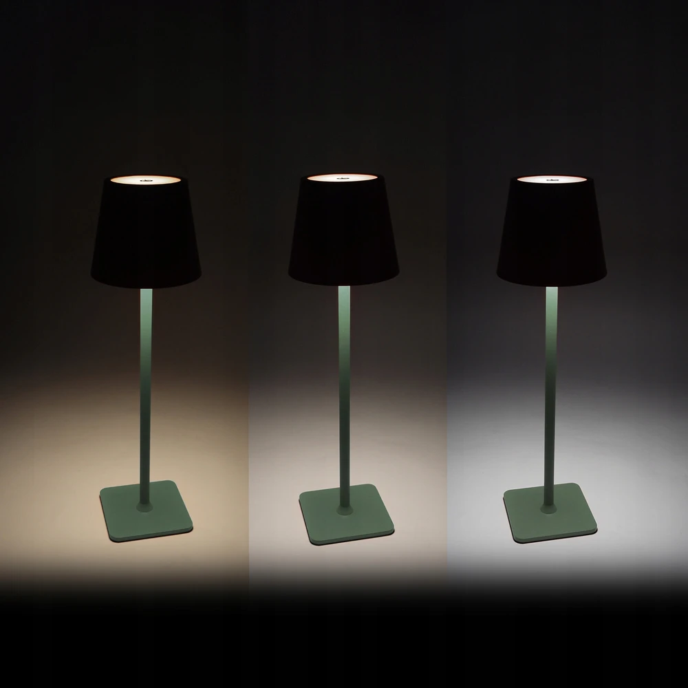 Lampa lampka stołowa led bezprzewodowa Zielona 3,5W biurkowa AGA