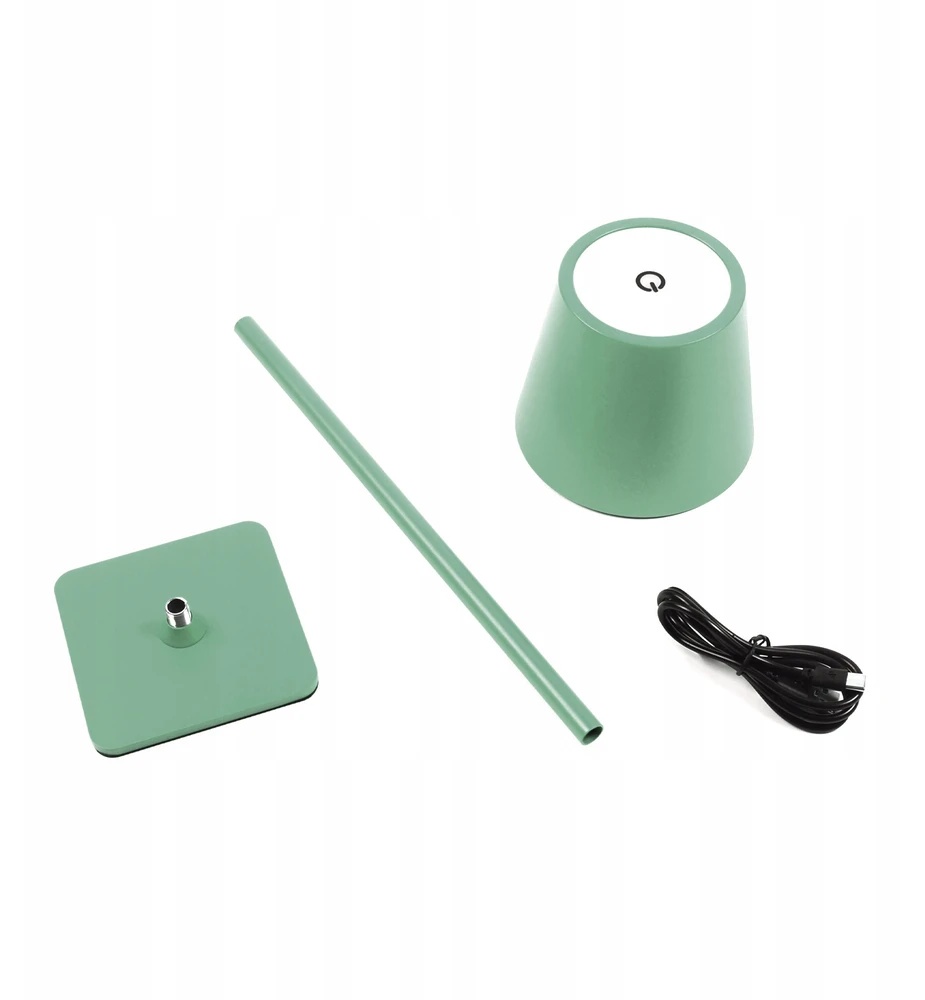 Lampa lampka stołowa led bezprzewodowa Zielona 3,5W biurkowa AGA