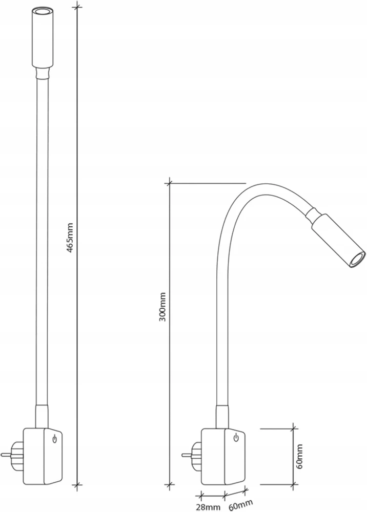 LAMPA LED Juoda DO GNIAZDKA WTYKOWEGO RAMIĘ 2 SZT 4 W 4000 K