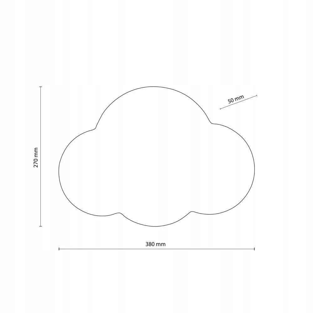 Sieninis šviestuvas Lampa ścienna dziecięca CLOUD 4967 TK Lighting