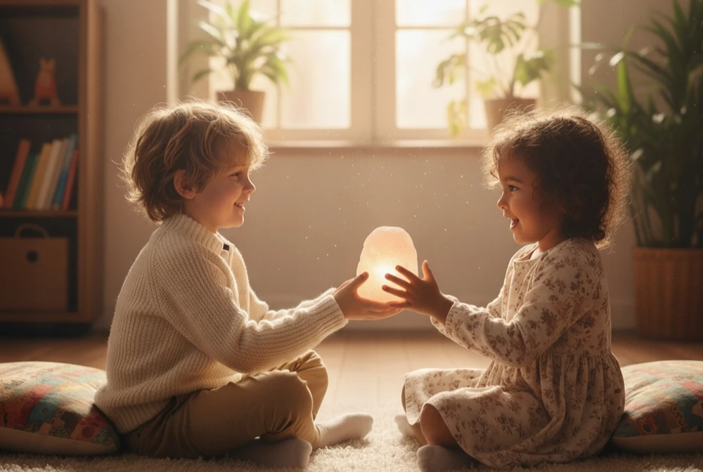 Lampa SOLNA Himalajska na USB JONIZATOR Lampka Naturalna su SOLI LUMI
