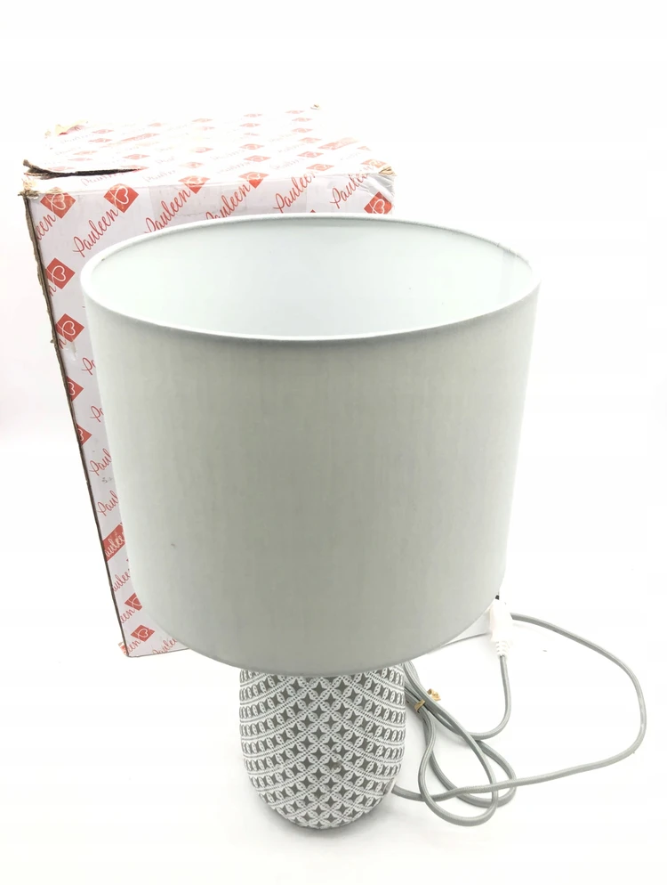 Lampa stołowa Pauleen Pretty Purity balta pilka ręcznie robiona 20W