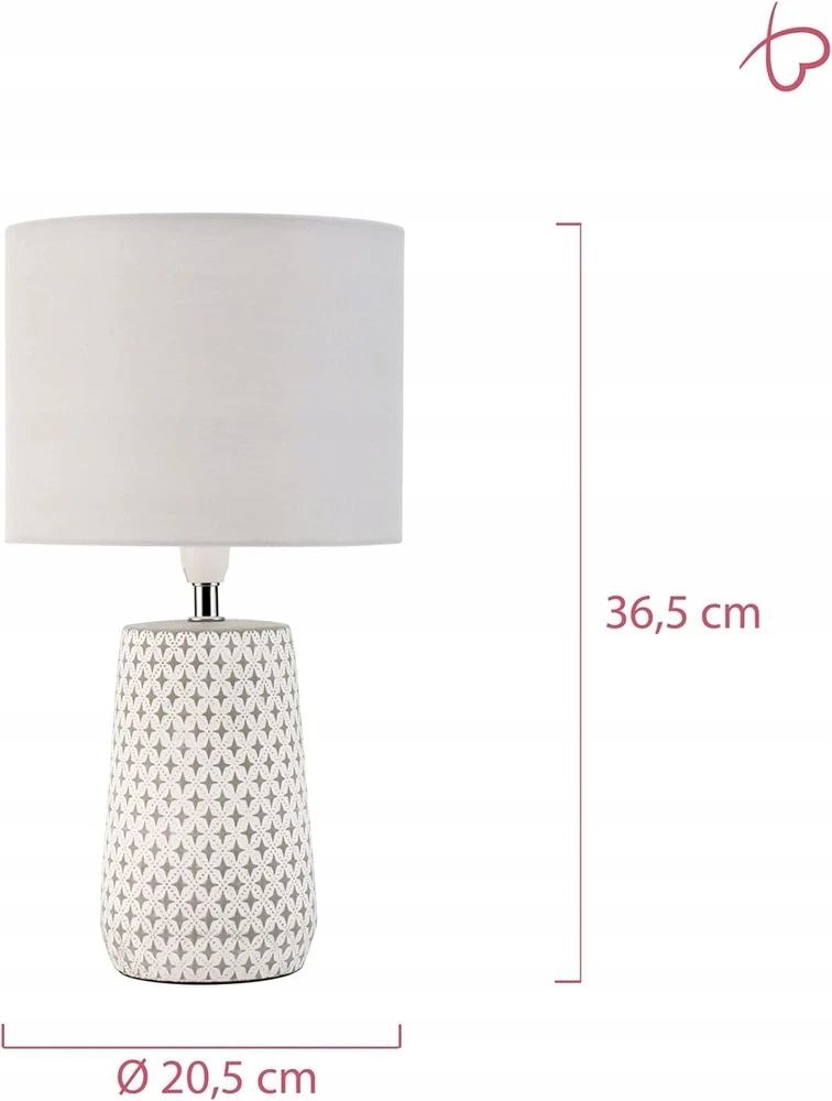 Lampa stołowa Pauleen Pretty Purity balta pilka ręcznie robiona 20W