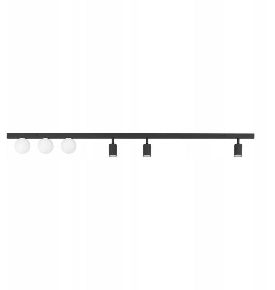 Lubinis šviestuvas Lampa sufitowa listwa TK-Lighting Vox VI 3xGU10 3xG9 Juodai Balta 159 cm