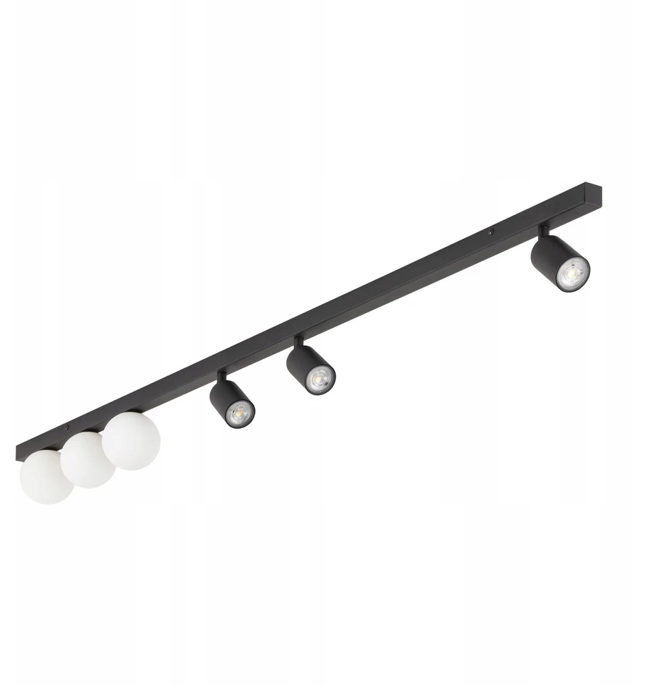 Lubinis šviestuvas Lampa sufitowa listwa TK-Lighting Vox VI 3xGU10 3xG9 Juodai Balta 159 cm
